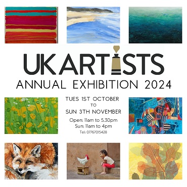 Poster for the UK Arists Art Exhibition 2024.